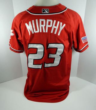 2018 Albuquerque Isotopes Tom Murphy 23 Game Red Jersey