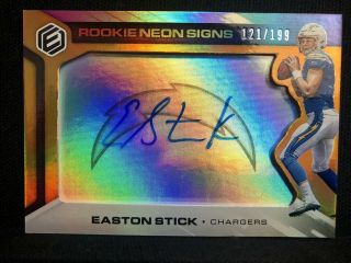 2019 Elements Easton Stick Rookie Neon Signs Auto 121/199 Chargers