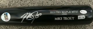 Mike Trout Angels OLD HICKORY Game Model Signed Baseball Bat MLB Authenticated 2