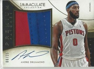 2013 - 14 Immaculate Premium Patches Andre Drummond Auto Patch /25 Pistons