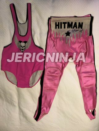 Bret Hart Hitman Ring Worn Outfit Signed Auto Wwf Wwe Wcw