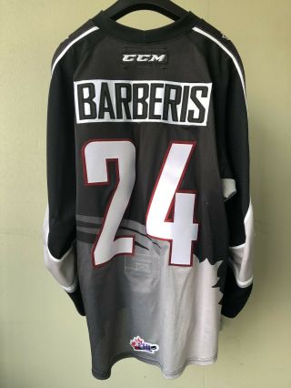 2018 - 19 Vancouver Giants Matt Barberis Black Alternate Game Worn WHL Jersey 2