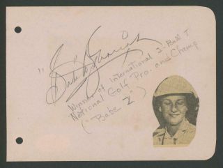 Babe Didrikson Zaharias Signed Album Page | Psa/dna Certified Autograph Loa