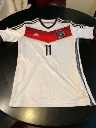 Germany National Team World Cup 2014 Home Football Jersey Adidas M - Klose
