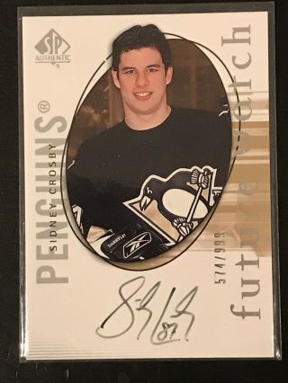 2005 - 06 Sidney Crosby Upper Deck Sp Authentic Future Watch Auto Rc 181