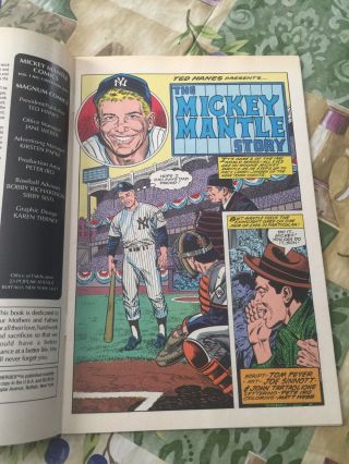 Mickey Mantle Autographed Magnum Comic Book 1st Issue Yankees JSA/LOA BB31036 4