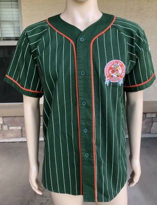 Vintage 90s Miami Hurricanes Starter Pinstripe Button Down Jersey Shirt Korea