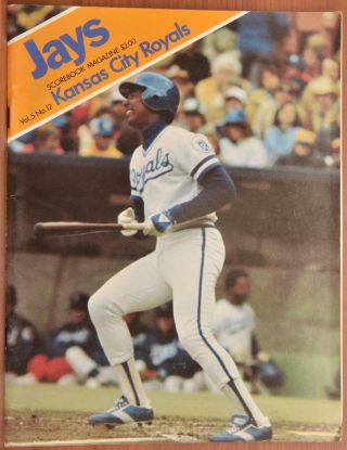 1981 Toronto Blue Jays Kansas City Royals Baseball Program Unscored Scorecard