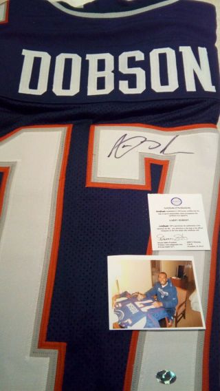 Aaron Dobson Autographed Signed Custom Jersey Blue /