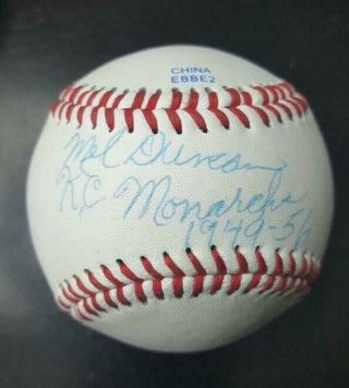 Mel " Buck " Duncan Negro League Kc Monarchs Autographed Signed Baseball Dec