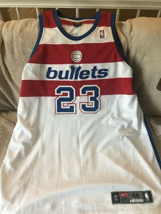 Nike Authentic Washington Bullets (wizards) Michael Jordan Jersey Size 50