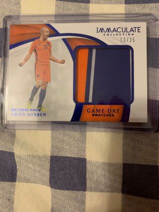 Arjen Robben 2018 - 19 Panini Immaculate Soccer Jersey Card Sp 13/25