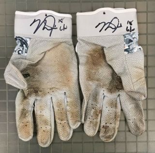 Mike Trout 2x Signed 2018 Game Nike Batting Gloves Autographed W/ Loa