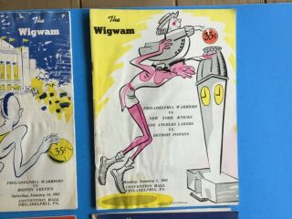 (4) 1950s - 60s Philadelphia Warriors Programs Chamberlain RC Season and more 3