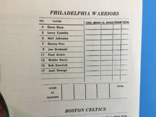 (4) 1950s - 60s Philadelphia Warriors Programs Chamberlain RC Season and more 7