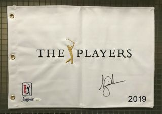 Tiger Woods Signed 2019 The Players Golf Tournament Pin Flag Jsa Loa Auto
