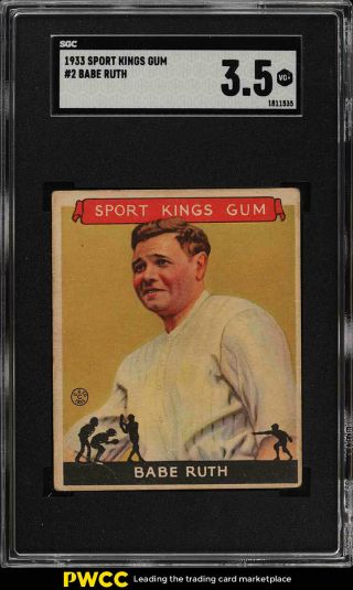 1933 Goudey Sport Kings Babe Ruth 2 Sgc 3.  5 Vg,  (pwcc)