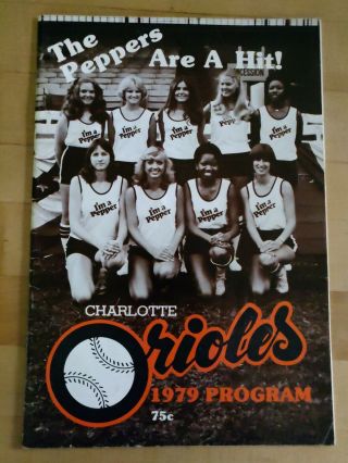 1979 Charlotte Orioles Minor League Baseball Scorecard Program Book Scorebook