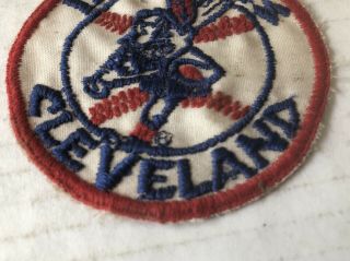 VINTAGE CLEVELAND INDIANS BASEBALL PATCH CHIEF WAHOO CLOTH SEW ON TEAM LOGO MLB 3