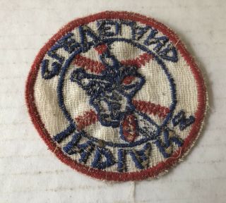 VINTAGE CLEVELAND INDIANS BASEBALL PATCH CHIEF WAHOO CLOTH SEW ON TEAM LOGO MLB 4