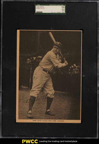 1930 W554 Strip Card Babe Ruth Sgc 5.  5 Ex,  (pwcc)
