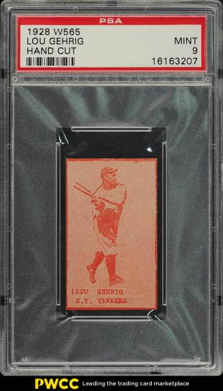 1928 W565 Strip Card Lou Gehrig Psa 9 (pwcc)