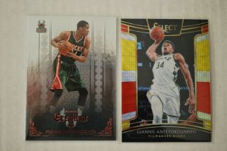 2014 - 15 Giannis Antetokounmpo Totally Certified Die - Cut Red Parallel,  2 Bucks 2