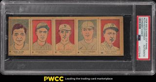 1926 W512 Strip Card Panel W/ Babe Ruth Hornsby Vance Frisch Psa Auth (pwcc)