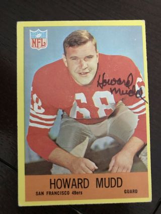 1967 Philadelphia Football Signed Card Howard Mudd 49ers