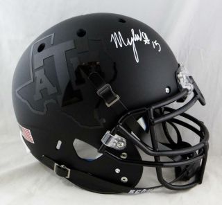 Myles Garrett Autographed F/s Texas A&m Black Authentic Schutt Helmet - Jsa W Aut