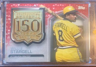 2019 Topps Series 2 Willie Stargell Gold 8/25 Red Sp 150th Anniversary Medallion