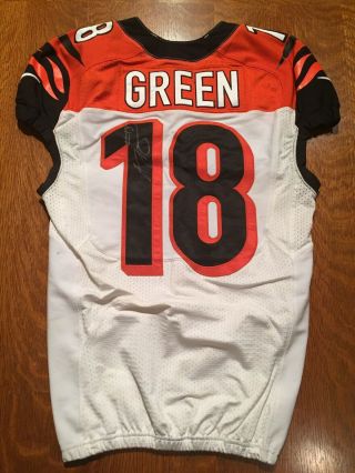 2014 Aj A.  J.  Green Game Worn Bengals Jersey Swap Auto Signed Photomatched