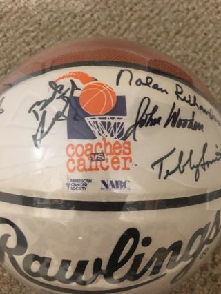 Coaches Vs Cancer Signed Basketball John Wooden Dean Smith Mike Krzyzewski More