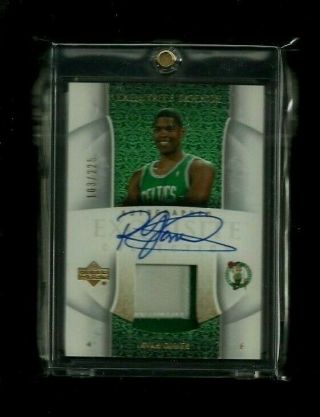 Ryan Gomes 2005 - 06 Exquisite Rookie Patch Auto /225 On - Card Celtics Sp Friars