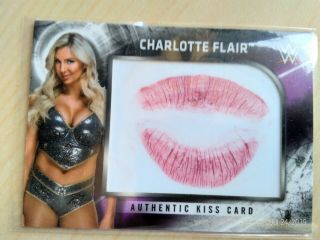 Charlotte Flair 2018 Topps Wwe Authentic Kiss Card 34/99 2019