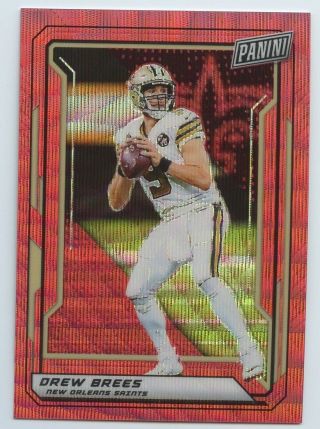 Drew Brees 2019 Panini The National Prizm Vip Gold Pack Red Wave 16/25 Saints