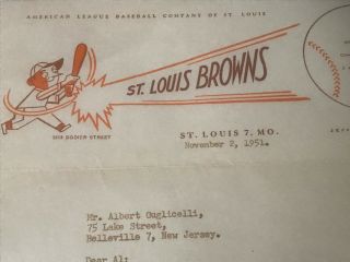 Rogers Hornsby autographed St.  Louis Browns letter w/original envelope (PSA/DNA) 3
