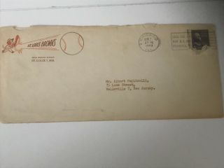 Rogers Hornsby autographed St.  Louis Browns letter w/original envelope (PSA/DNA) 6