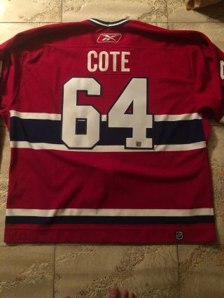 2006 Montreal Canadiens Game Worn/ Issued Jean Phillipe Cote Jersey / Team Loa
