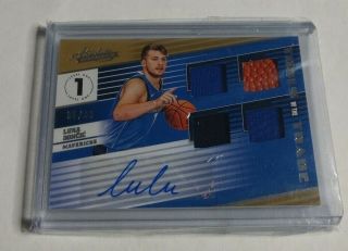 R10,  974 - Luka Doncic - 2018/19 Absolute - Quad Rc Autograph Jersey Ball - /99