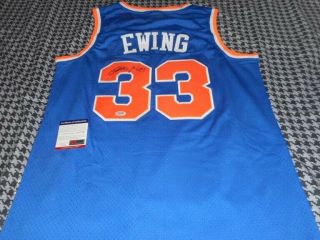 Signed Patrick Ewing York Knicks Nba Jersey Autographed With