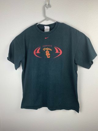 Vintage Nike Usc Trojans Mens Shirt Xl Black Pac10