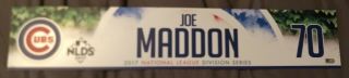 Chicago Cubs Joe Maddon Game 2017 Nlds Locker Plate