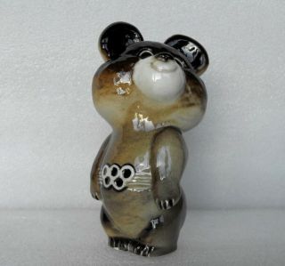 Moscow 1980 Xxii Olympic Games Misha Bear Mascot Porcelain Figurine