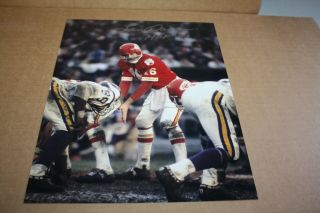 Kansas City Chiefs Len Dawson Signed 8x10 Photo Hof 1987 & Sb Iv Mvp Pose 6