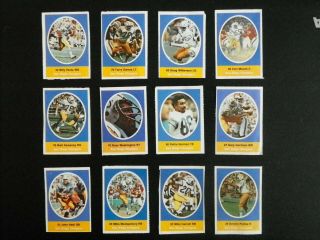 1972 Sunoco Football Stamps San Diego Chargers Complete Set All 24