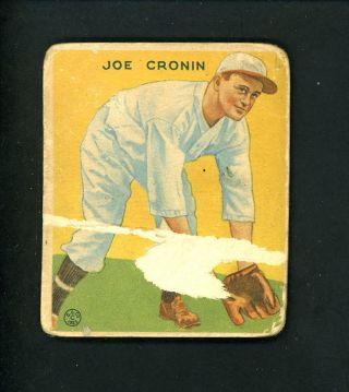 1933 Goudey 109 Joe Cronin Poor Washington Senators
