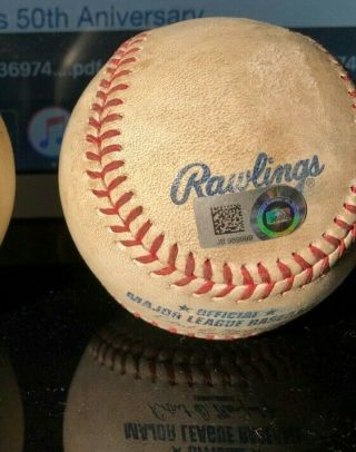 2016 Chicago Cubs Game Baseball Jon Lester Pitched Ball From 3 Hit Shut - Out