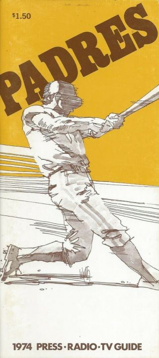 1974 San Diego Padres Major League Baseball Media Guide Mlb