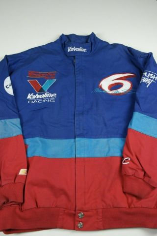 Vtg Mark Martin Mens Nascar Valvoline Racing Jacket Size Xl Winston Cup Chase